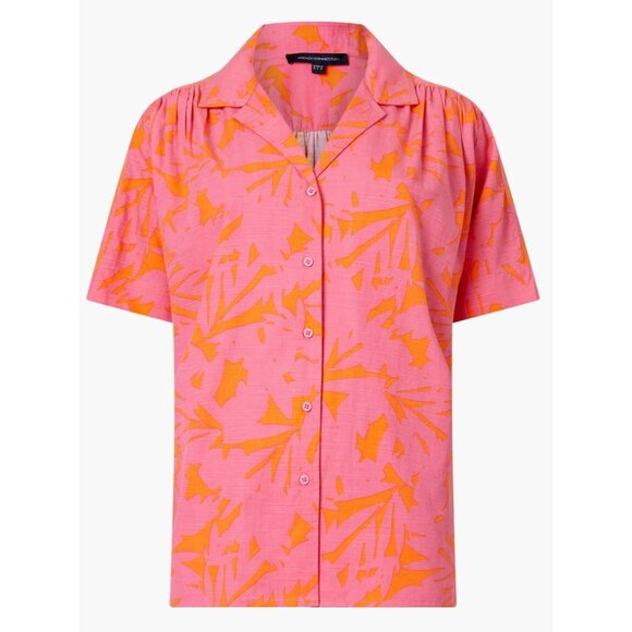 French Connection Womens Bia Alania Shirt Mandarin Orange Pink Size L - Picture 2 of 10